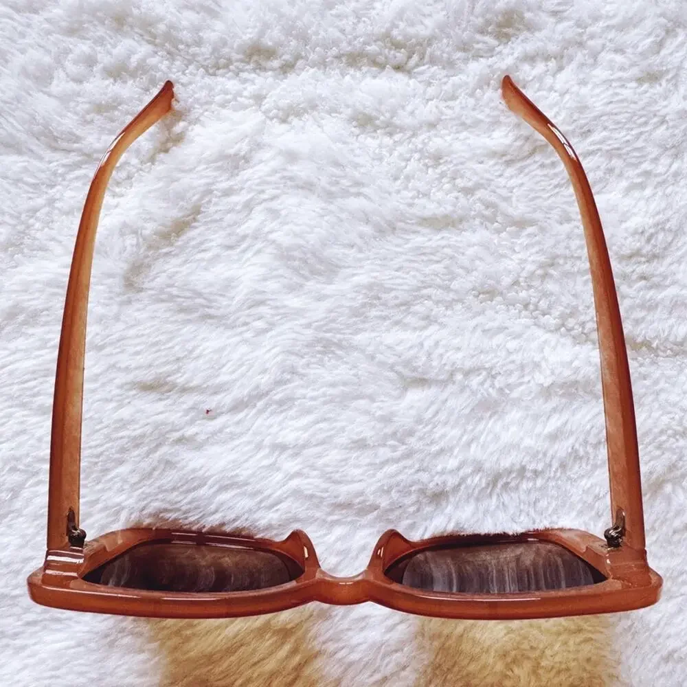 Eva Clear Gold Square-Framed Sunglasses